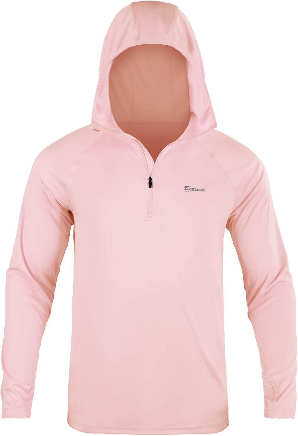 Men's 1/4 Zip Long Sleeve Rash Guard Hoodie Quick-Dry UPF 50+ Fishing Hiking and Water Sports