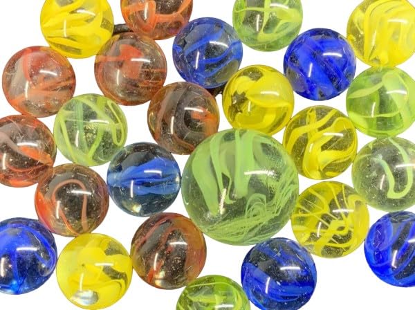 Amazon.com: Generic 25 Glass Marbles Spiral Galaxy Wire Pull
