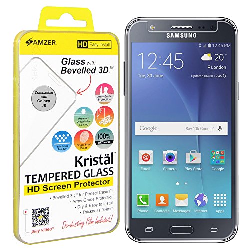 Amzer Kristal Tempered Glass Hd Screen Protector For Samsung Galaxy J5 - Retail Packaging - Hd Clear #TOP13