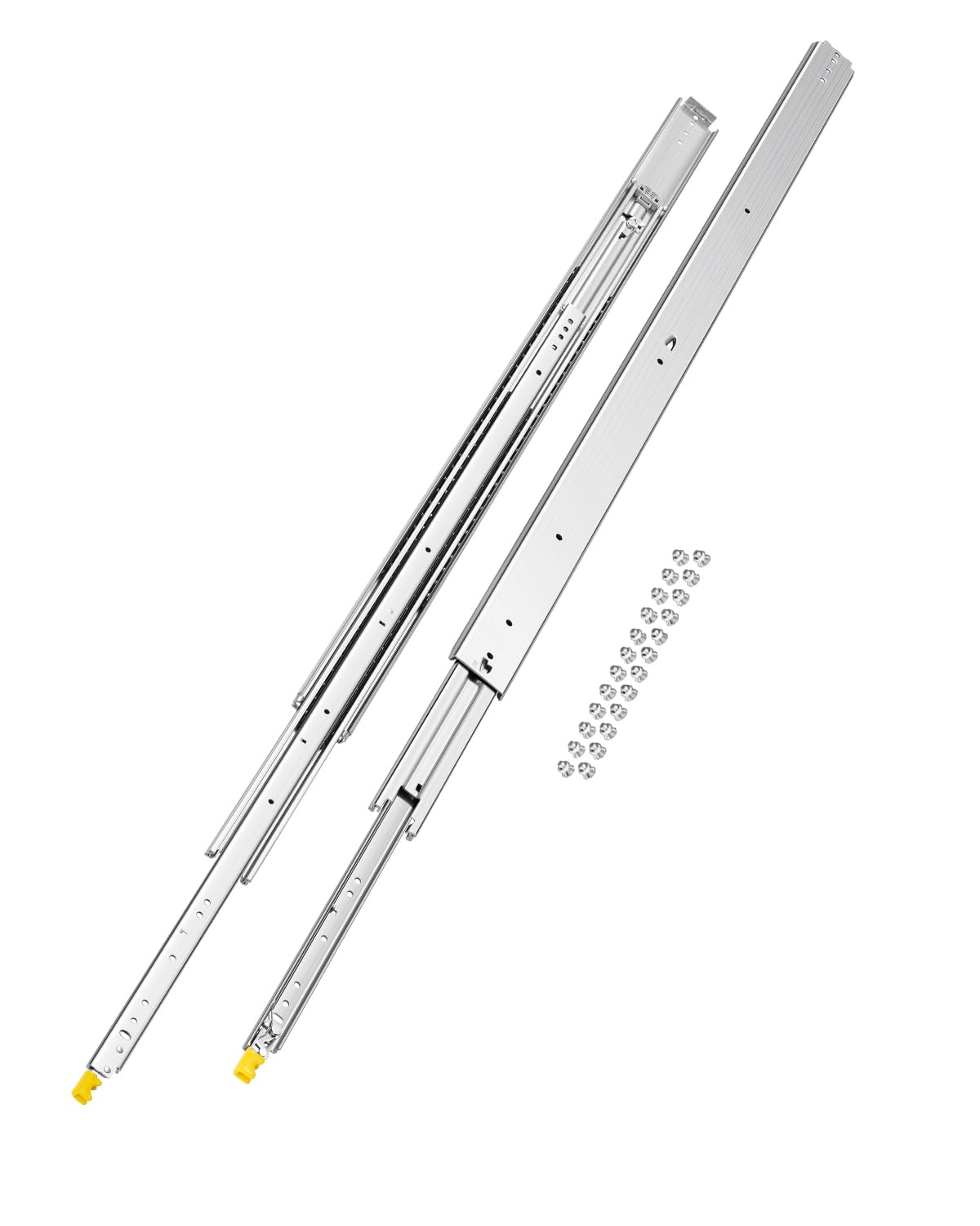 VEVOR Guide per Cassetti a Estensione Completa, 1 Paio, Capacità di Carico di 226,​8 kg Binario per Cassetti con Bloccaggio, Cuscinetti a Sfera con Guida Scorrevole, Lunghezza Estensione 1422 mm