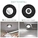 ORIA Motion Sensor Light, LED Night Light, Stick Anywhere Wall Light, Closet Lights Stair Lights, Safe Lights with Strip, for Bathroom, Bedroom, Lockers, Kitchen, 3 Pack, White