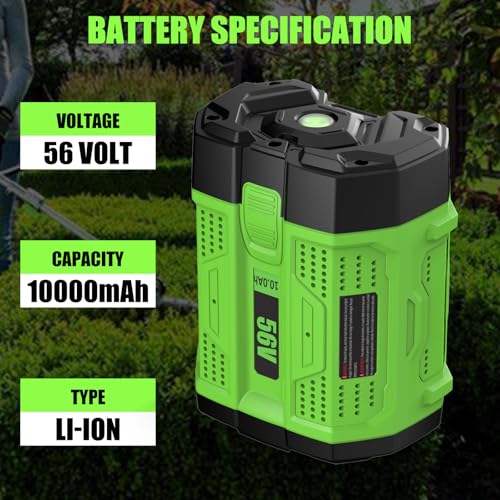 Image of 1Pack BA5600T 10000mAh 56V Replacement Battery for EGO 56V Battery 10.0Ah Compatible with EGO Battery 56Volt Cordless Tools (Green)