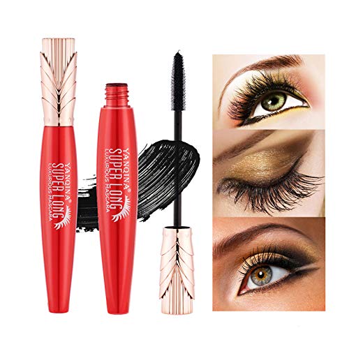 Mimore 4D Silk Fibre Lash Mascara Dickere Wimpern Wasserdicht Wimperntusche Dramatische Erweiterung Voluminöse Wimpern Wimperntusche Ganztagesformel Schwarz Wimperntusche