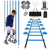 CAIEJSAEN Slalomstangen Fussball Trainingszubehör, Fußball Trainingsset für Koordinationstraining
