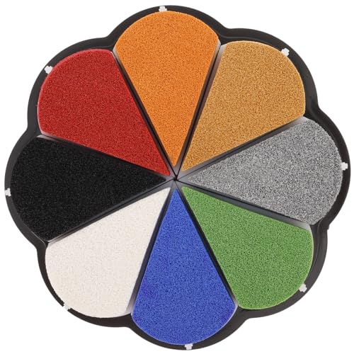 HANABASS 洗えるカラフル花びら型インクパッド 多用途スタンプ台 クラフト用 絵画やスクラップブックに 学生向けエルゴノミックデザイン