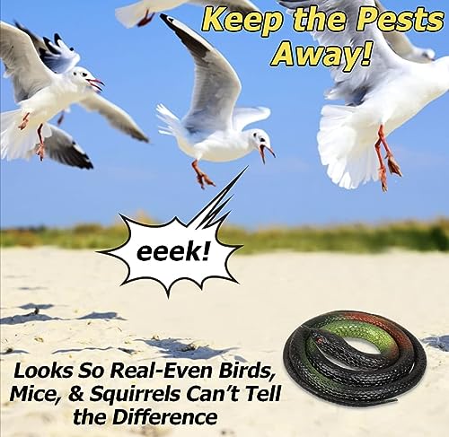 Image of AGC Fake Lizard & Snake Combo Toys | Realistic Rubber Chipkali & Snake Prank Toy | Scary Prank Gadget for Kids & Adults | Real Looking Reptile Toy for Fun & Decoration (Pack of 1 Lizard + 1 Snake)
