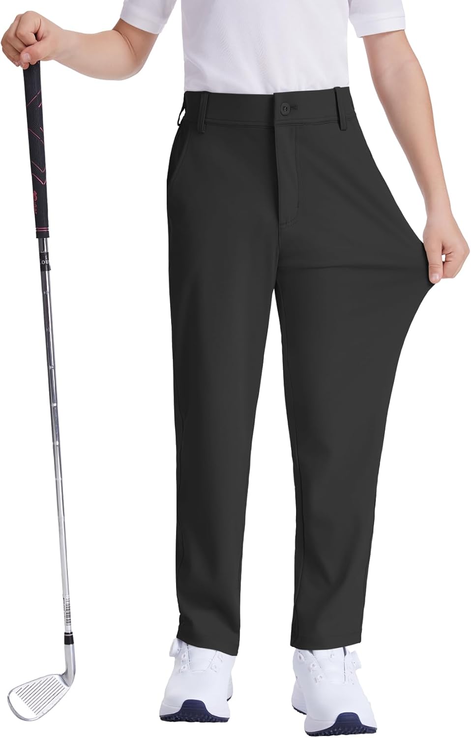 QBK Boys Golf Pants Stretch Flat Front Dress Chino for School Uniform Athletic Casual Pants 2T-16Y - Image 6