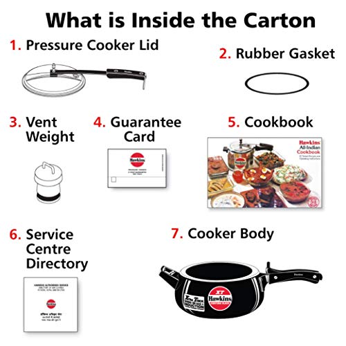 Hawkins Pressure Cooker Contura Hard Anodized Extra Thick Base for Induction, 3.5 L (Black) - Image 6