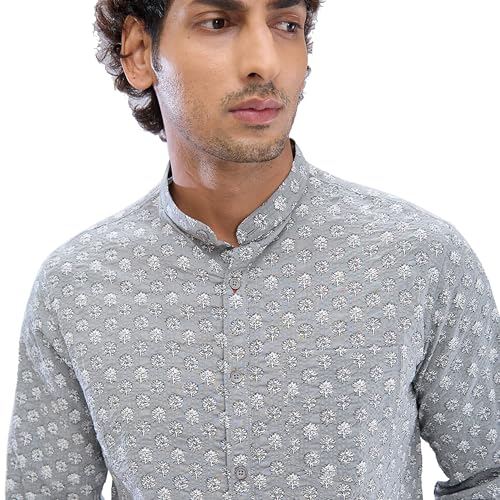 Image of Spykar Men's Slim Fit N /A Full Sleeve Printed Casual Shirts
