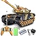 Produktbild LOISK Maßstab Militär RC Tank mit Blinklichtern und naturgetreuen Klang 330 ° drehbarer Turm Kampfpanzer Spielzeug für Kinder über 3 Jahre,33cm