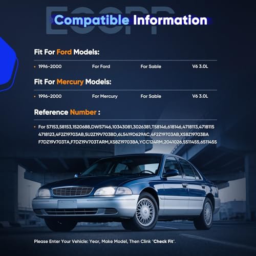 Image of ECCPP AC Compressor 1996-2000 Fit for Ford Sable for Mercury Sable 3.0L | Fast Cooling AC Compressor with Clutch