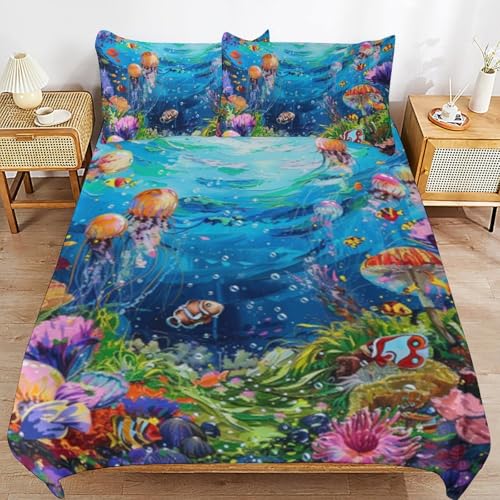 Juego de ropa de cama subacuática para transformar el cuarto infantil 2