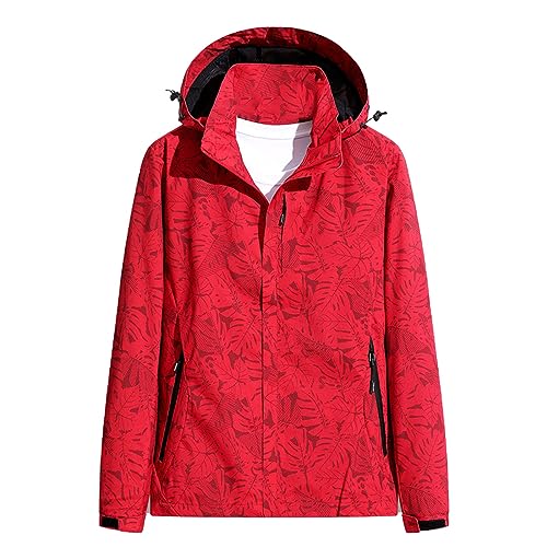 Chaqueta cortavientos para mujer, forrada cálida, con capucha, ligera, impermeable, transpirable, cortavientos, tallas grandes, larga, chaqueta softshell para bicicleta, chaqueta con capucha, chaqueta