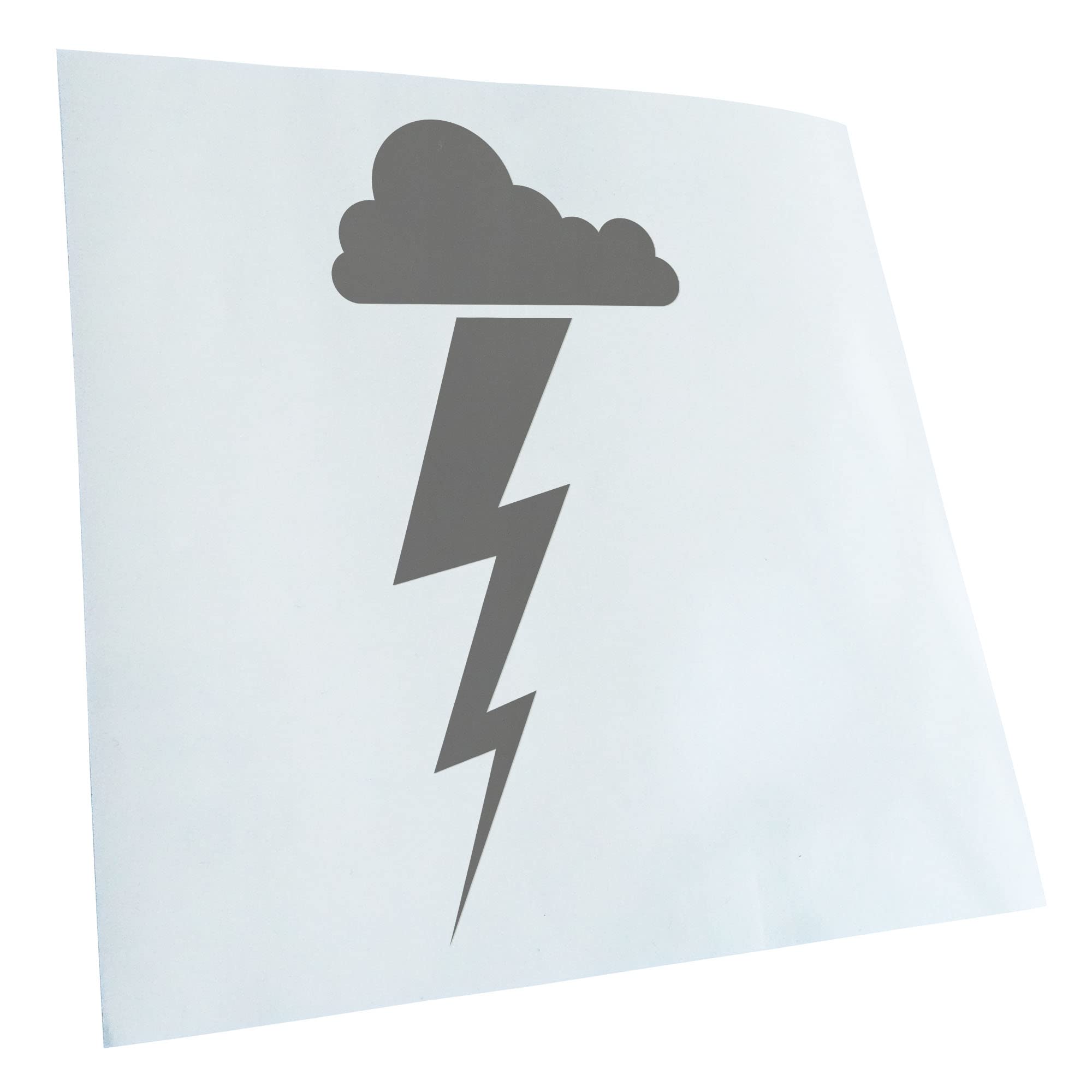 Kiwistar - Car Sticker - Grey - 60 x 30 cm Thundercloud Lightning - Rear Window Car Sticker Weatherproof for Car Truck Moped Truck - Sticker Exterior Self-Adhesive Tuning Accessories for Window