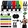 23 Pack Resistance Bands Set Workout Bands, 5 Stackable Exercise Bands 5 Loop Resistance Bands 2 Core Sliders, Door Anchor Ha