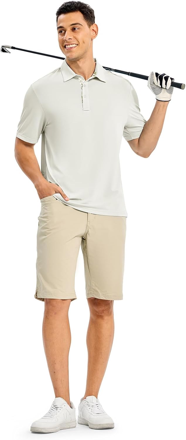 Rdruko Mens Golf Shirts Short Sleeve Dry Fit Performance Collared Shirt Athletic Casual Polos