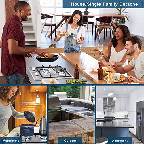 Hobsir 2 Burner Propane Gas Cooktop, 12 Inches Stainless Steel Built-In Gas Stove Top For Lpg/Ng Dual Fuel, 2 Burner Natural Gas Hob With Flame-Out Protection For Rvs, Apartments, Outdoor 110V #TOP6