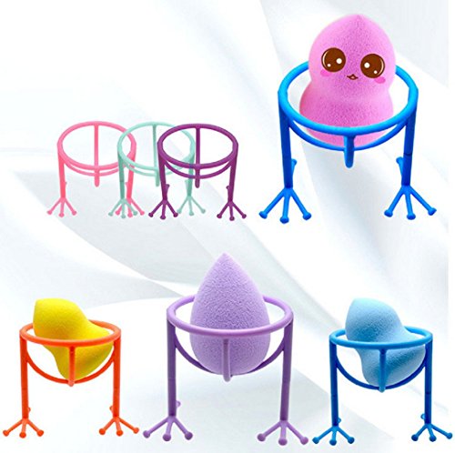 YABINA 3 Pack Makeup Sponge Holder Blender Sponge Stand Drying Anti-Rust Rack Egg Powder Puff Display Stand