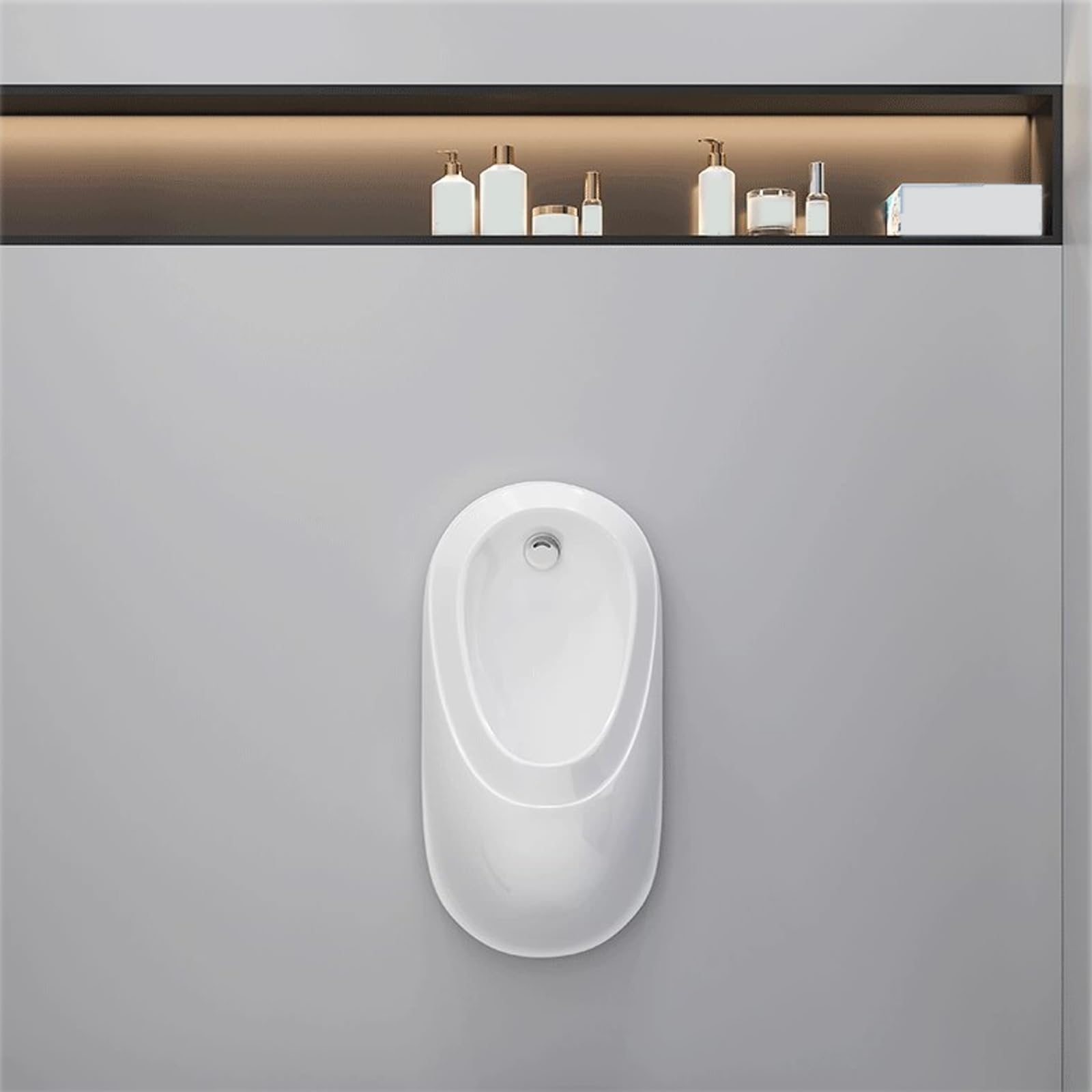 Eiwitany Splash and Odor Resistant Ceramic Wall Mounted Men's Urinal, for Hotels, Schools, Public Restrooms and Outdoor Areas (Sensor)