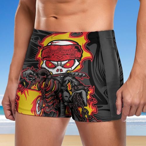 Maillot de bain homme tête de mort avec cordon de serrage réglable
