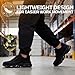 TANIELD Steel Toe Shoes for Men Lightweight Work Shoes Breathable Safety Sneakers Air Cushioned Steel Toe Sneakers Indestructible Work Tennis for Construction Industrial