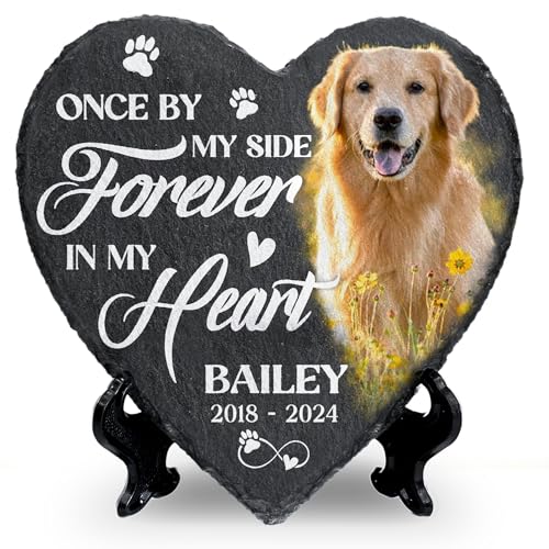 Personalized Dog Memorial Stone, Dog Memorial Gift for Loss of Dog, Pet Memorial Stone, Customized Gifts for Dog Lovers, Pet Plaque Memorial Dog, Garden Stone for Loss of Dog, Pet Grave Stones for Dog
