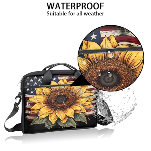 Maletín para laptop con diseño bandera americana 15 pulgadas miniatura 3