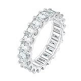 Suplight 925 Sterling Silver Thumb Rings for Women White Diamond Ladies Promise Engagement Wedding Bands Eternity Ring Womens Jewellery Size 7