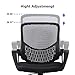 Ergonomic Office Desk Chair Adjustable Mesh Swivel Home Task Chairs with Padded Seat and Armrest Black