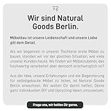 Natural Goods Berlin 1x Kleiderstange ÜBERECK Wandmontage - Garderobenstange L-Form für Flur, Bad oder Küche (Schwarz, 110x30cm) - Eckgarderobe aus rostfreiem Metall im minimalistischen Design