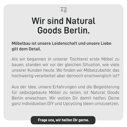 Natural Goods Berlin 1x Kleiderstange ÜBERECK Wandmontage - Garderobenstange L-Form für Flur, Bad oder Küche (Schwarz, 110x30cm) - Eckgarderobe aus rostfreiem Metall im minimalistischen Design
