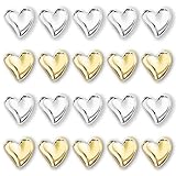 22Pcs Fridge Magnets,Cute Love Heart Decorative Magnets, Refrigerator Magnets for Whiteboard Cabinet Locker,Strong Holding Power,Gold and Silver