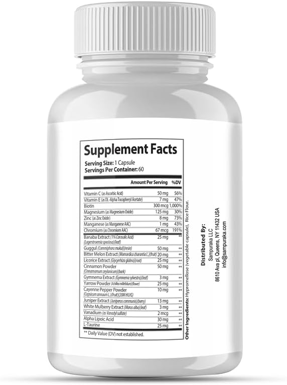 Insufend Advanced Glyco Support Supplement (60 Capsules) – All-Natural Vitamin Pills with Maximum Strength Formula, Daily Health & Wellness Support