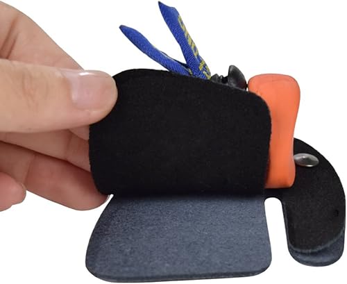 Miniatura 4 de SHENG-RUI Archery Finger Tab Shooting Tabs Finger Saver Protect Guard Cow Leather for Recurve Bow Right Handed