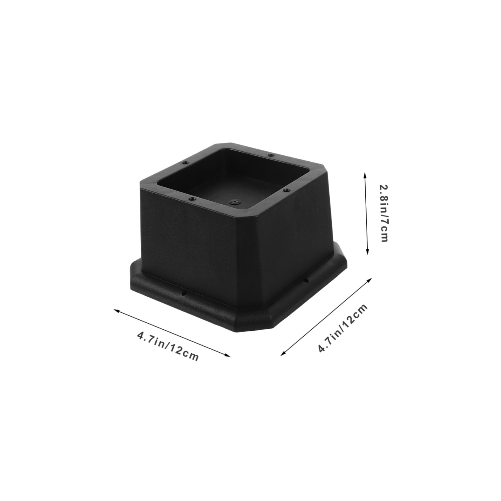 Elevadores de Muebles Negros 4 Piezas de Goma para Patas | Cabinet y Patas de Mueble, Elevación Estable, Protege el Suelo y Ayuda a Ganar Espacio Conjunto