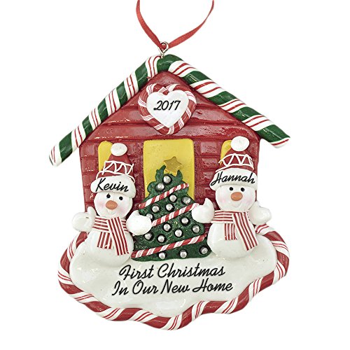 Calliope Designs First Christmas New House 2020 for A Couple Personalized Ornament Handcrafted - 4.5" Tall - Customization of Names, Year, Phrase - A Keepsake for New Home Owners