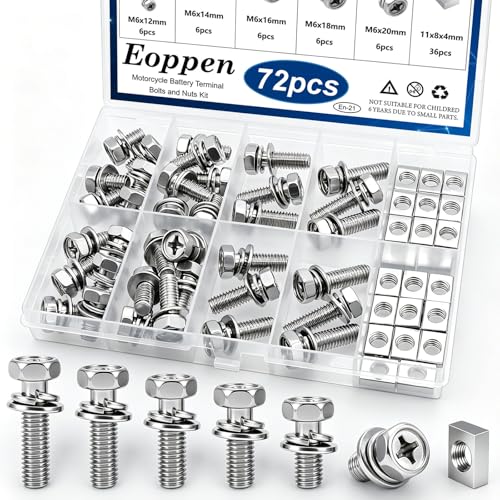 Kit boulons pour borne de batterie de moto et VTT lors de l'entretien hivernal