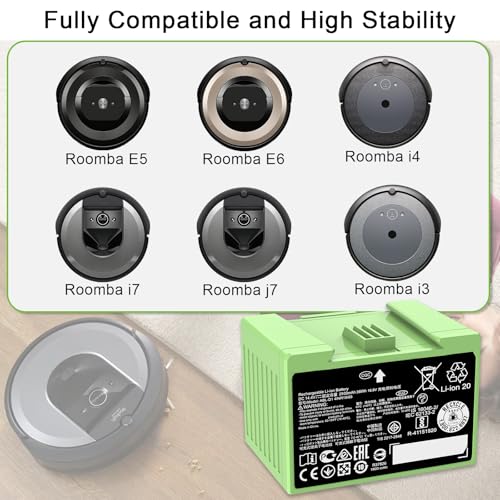 Image of ABL-D1 36Wh Battery for iRobot Roomba i7 i7+ j7 j7+ 7150 7158 7556 7558 i3 i3+ i4 i4+ i8 i8+ and e5 e6 5150 6198 Replacement Battery for Roomba i and e and j Series 2500mAh