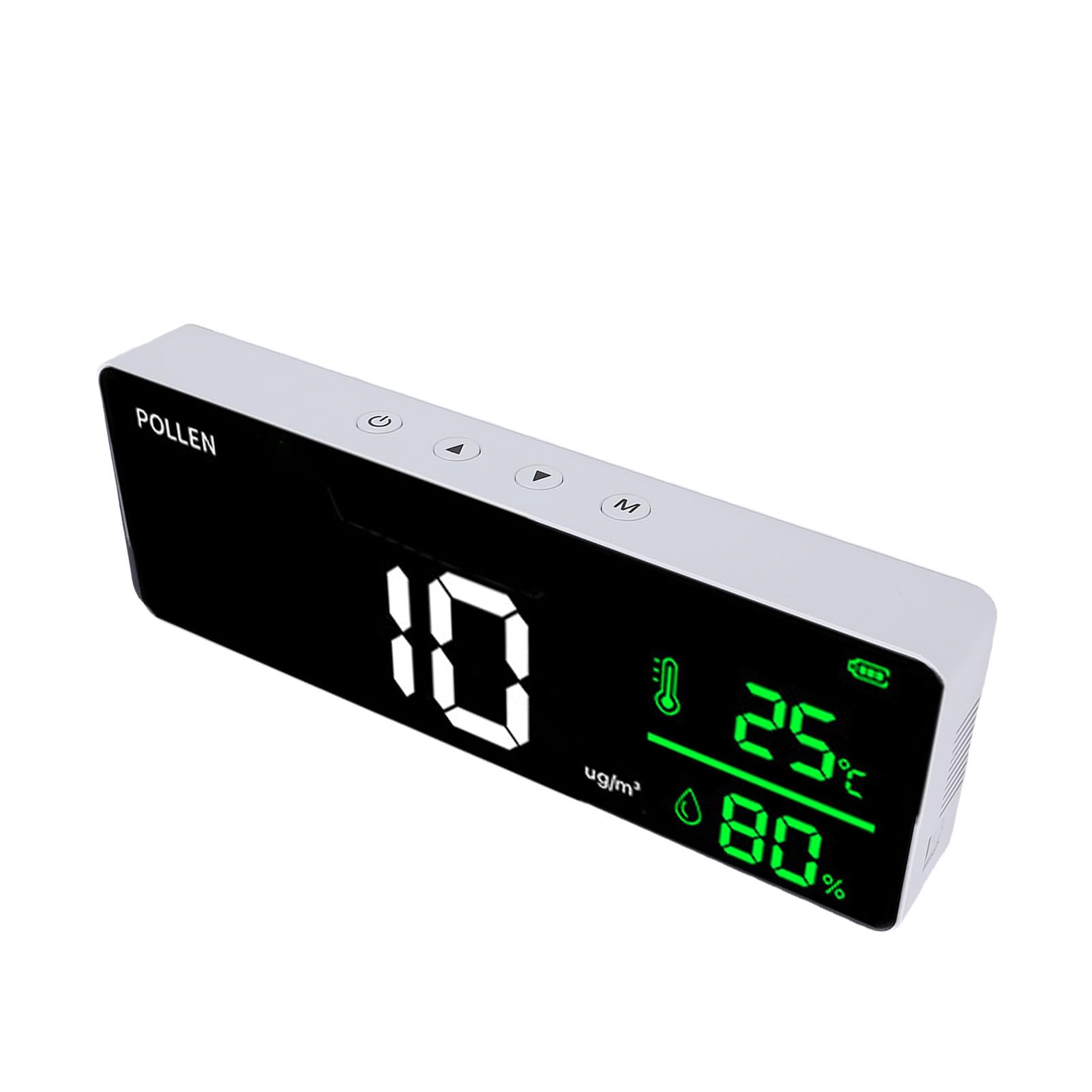 Pollen Detector, Temperature and Humidity Meter, Air Quality Monitor with Rapid Response Sensor, Large LCD Display, Wall Mount and USB Power Supply, Ideal-image-30