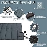 Feelhap Hundedecke 110x68cm Waschbares,Hundedecke für Unterwegs Wasserdicht,rutschfeste Hundematte Komfort und Weiches Wasserdichtes Hundebett,Outdoor,Reise,Auto-Kofferraum Hundekissen (Grau)
