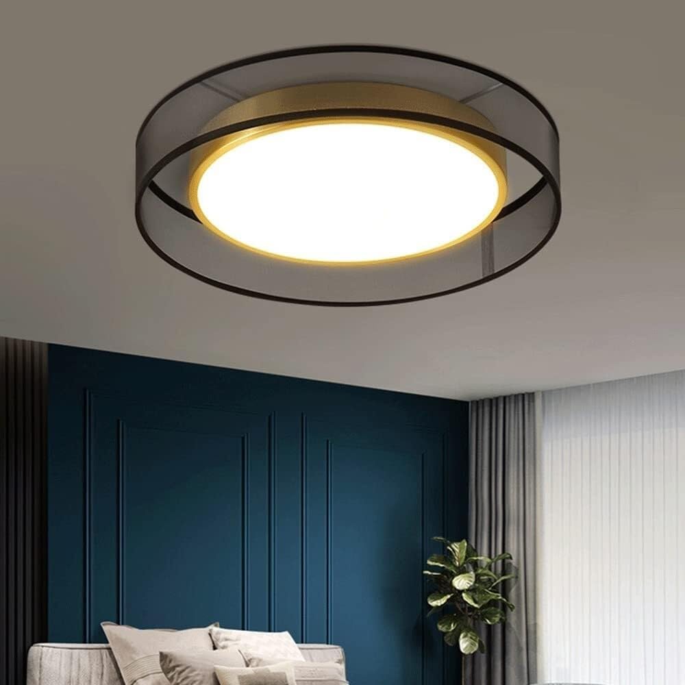 Chandelier, Modern LED Ceiling Light, Round Ceiling Lamp, Nordic Creative Recessed 3000K-6000K Tricolor Lighting Fixtures for Living Room Dining Room Bedroom Study Hallway