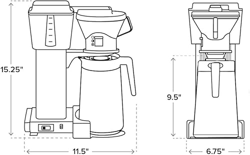 Miniatura 10 de Technivorm KBT - Cafetera de 40 onzas, color gris piedra