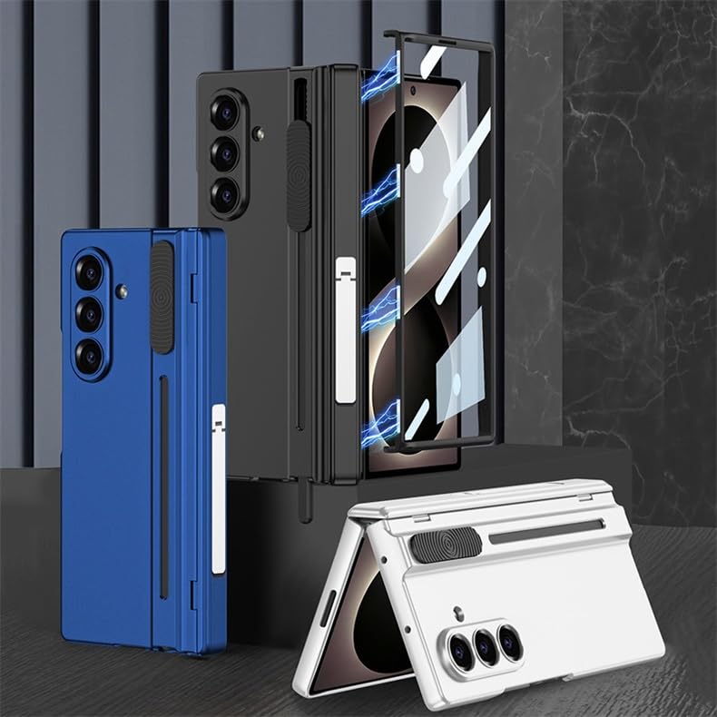Custodia compatibile con Samsung Galaxy Z Fold 8 Ultra con pennino (blu)