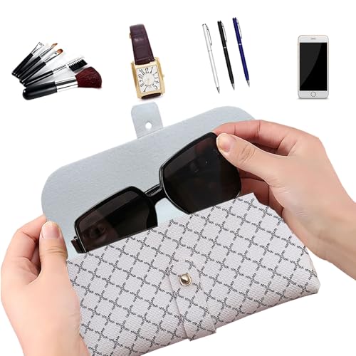 Image of Glasses storage bag Travel sunglasses myopia glasses storage bag Fashion leather storage bag