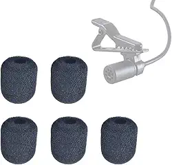 05 Espumas para Microfone de Lapela Protetor De Vento Premium Tam. Média
