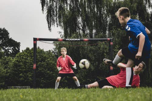 HUDORA Portería de Fútbol Pro Tect - Gran portería de fútbol para niños y adultos - Portería de fútbol acolchada con red - imagen 2