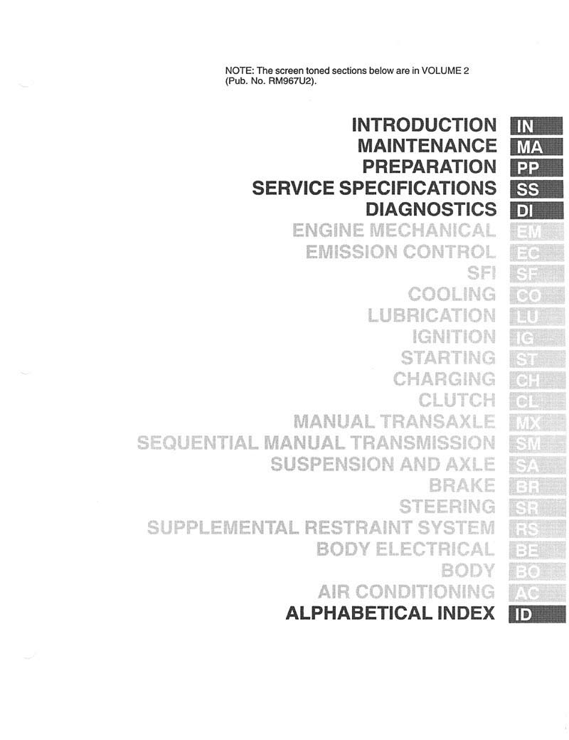 bishko automotive literature 2003 Toyota MR-2 Shop Service Repair Manual Book Engine Drivetrain OEM