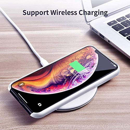 Image of REALCASE iPhone X | iPhone Xs Back Cover Case | Full Protective Liquid Silicone | Shockproof Case Back Cover for iPhone X /Xs (S-White)