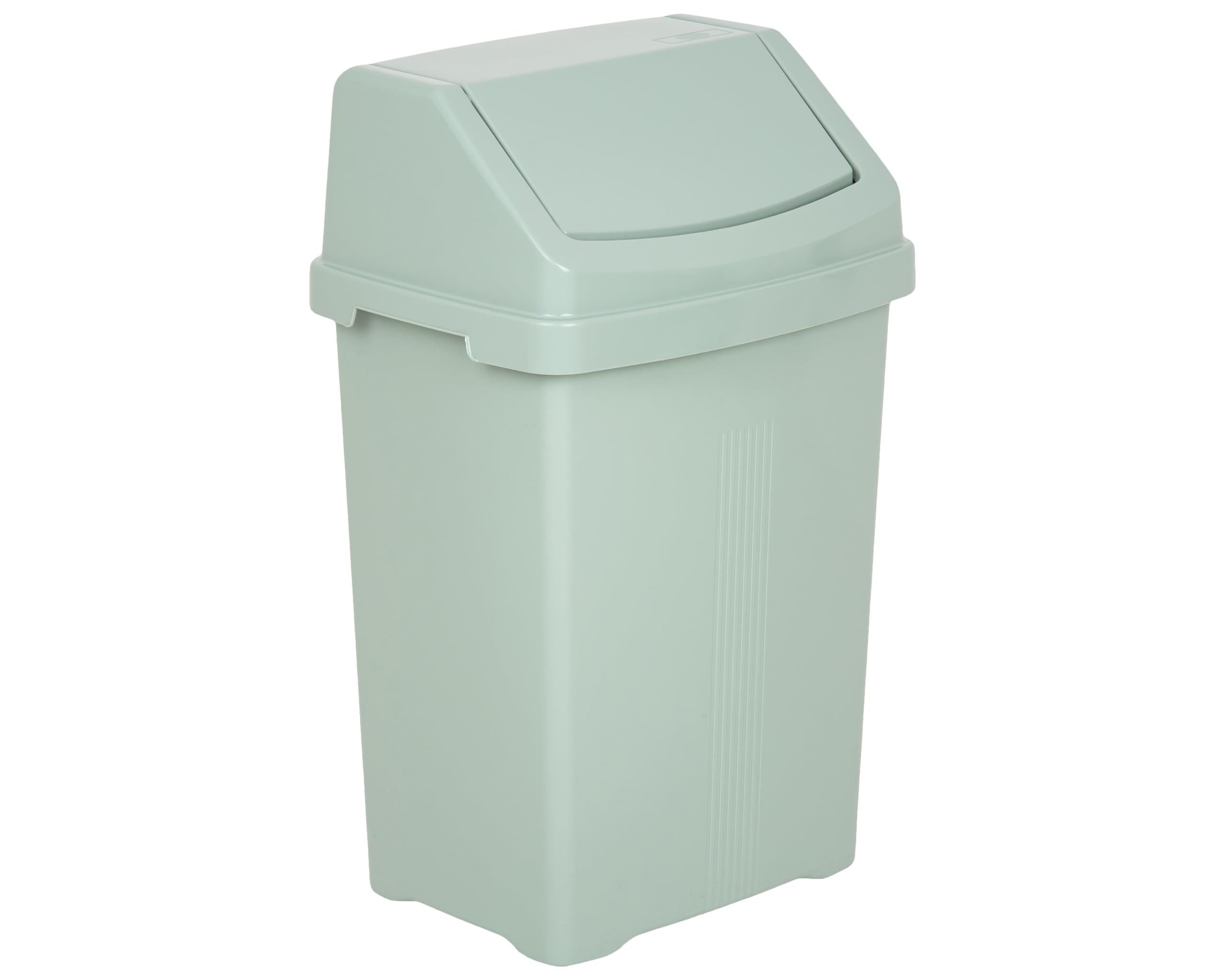 Eason Bros - 8L/25L/50L Litre Plastic Swing Bin Waste Recycle Bin Dustbins Kitchen, Bathroom Rubbish Trash Refused Bins Garbage Bin (Silver Sage, 50L)
