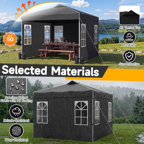 Image of Tangkula 10x10 FT Pop Up Canopy with Center Lock